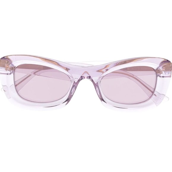 BNIB Bottega Veneta transparent rectangle frame sunglasses - Picture 9 of 11
